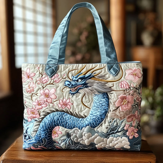 Dragon Blossom CW2209014CL Quilted Tote Bag