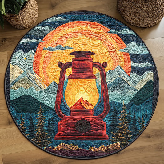 Lantern Mountain Glow WP2003083CL Quilted Round Mat