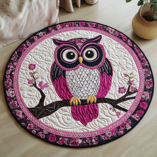 Ember Owl WN2709019CL Quilted Round Mat
