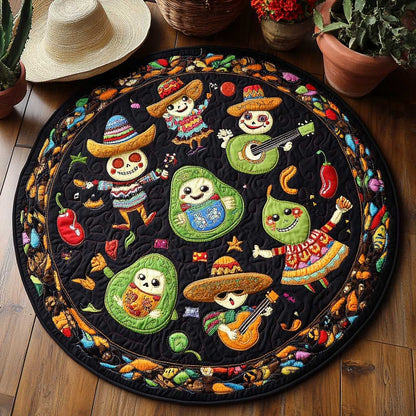 Sombrero Fun WN2103004CL Quilted Round Mat