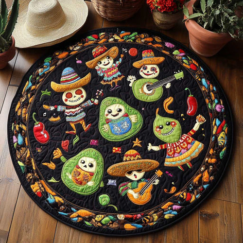 Sombrero Fun WN2103004CL Quilted Round Mat