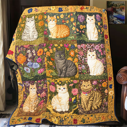 Cat Flower YR2512006CL Quilt