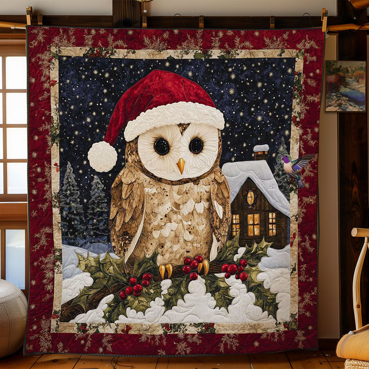 Holiday Owl WN1211004CL Quilt