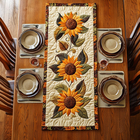 Mystic Sunflower WX0606035CL Quilted Table Runner