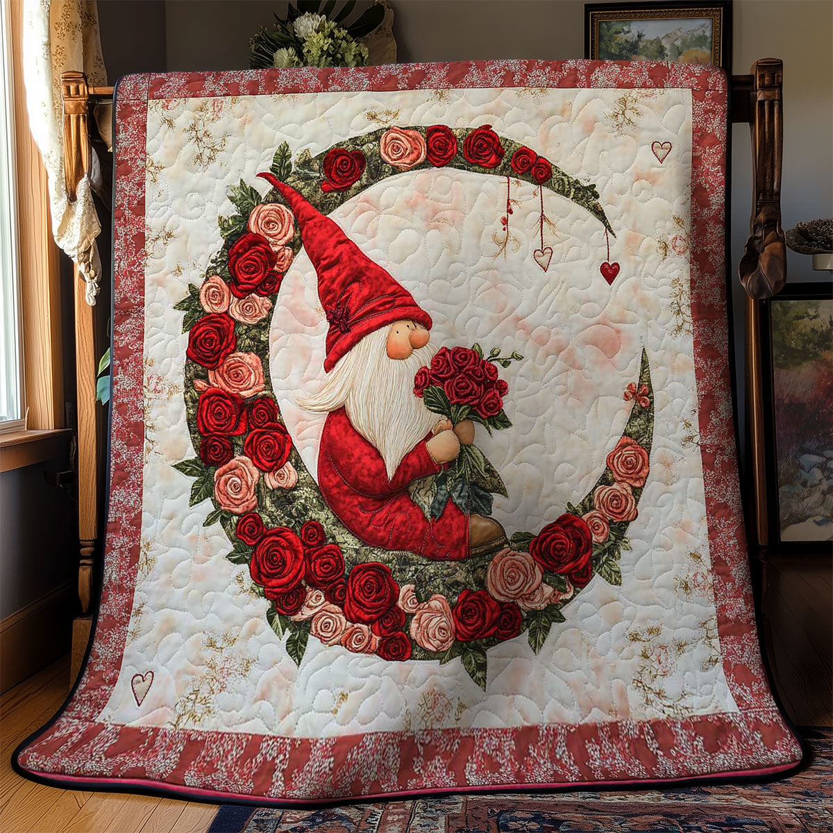 Scarlet Crescent Gnome WN0201012CL Quilt