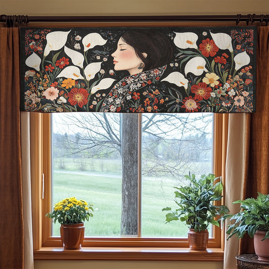 Embroidered Floral Spirit WN1706005CL Quilted Valance