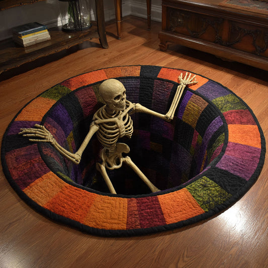 Skeleton Vortex WN2609086CL Quilted Round Mat