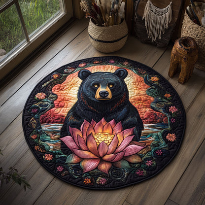 Bear Lotus WY1107006CL Quilted Round Mat