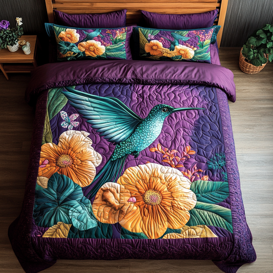 Purple Majestic Hummingbird YR0601030CL Duvet Cover Set