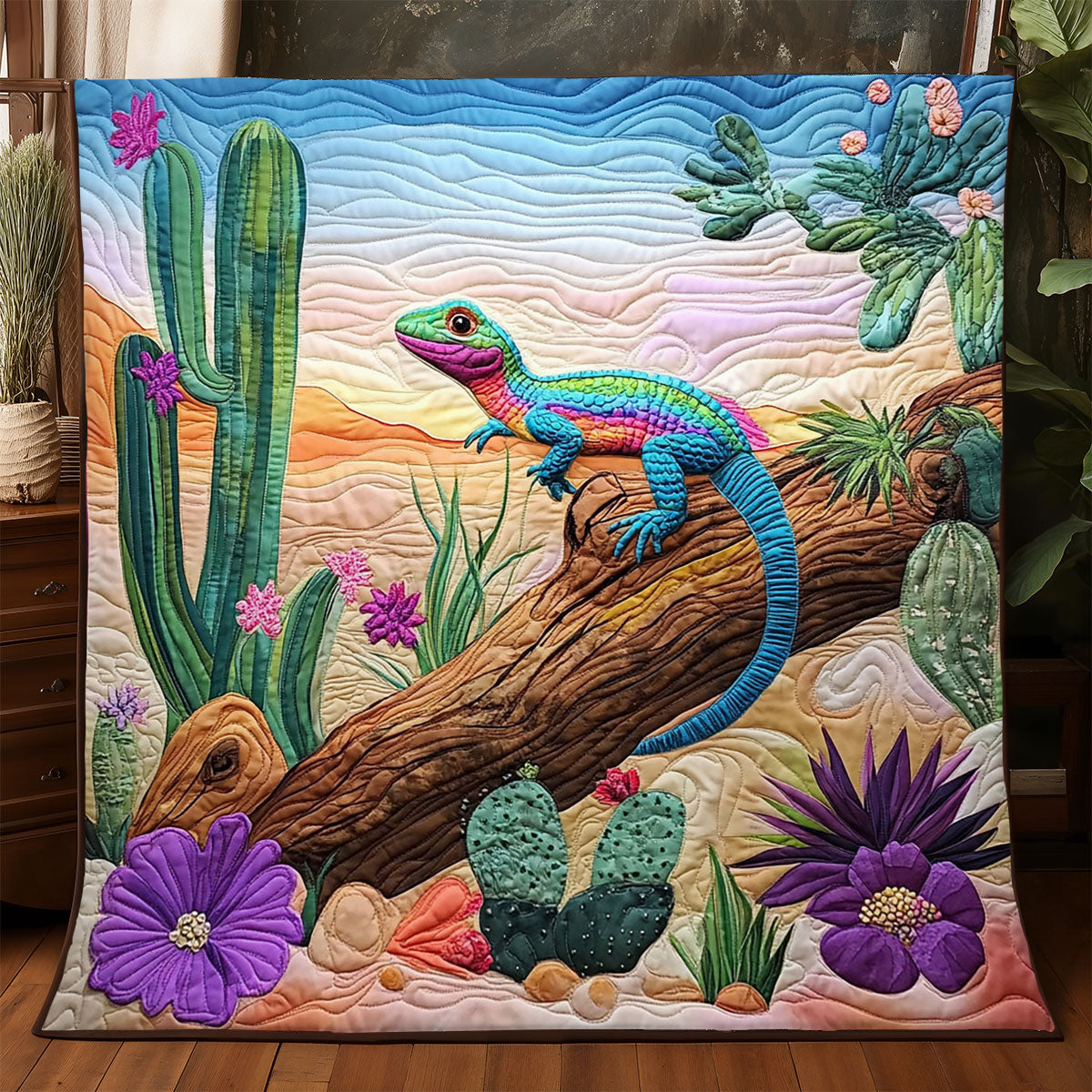 Colorful Lizard WJ1305006CL Quilt