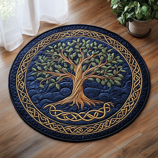 Tree of Life CW1705221CL Quilted Round Mat