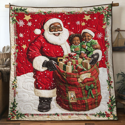 Heartwarming Black Santa Claus Scene WN0048511CL Quilt