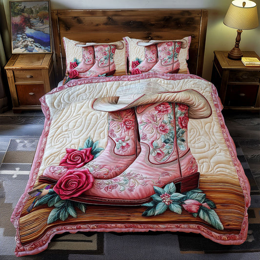 Pink Cowboy Boots WY0612064CL Duvet Cover Set