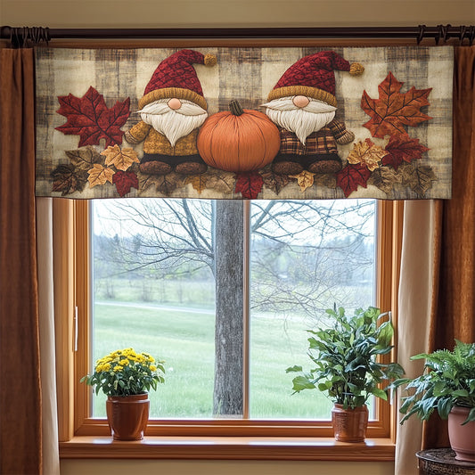 Gnome Harvest Time WN3007049CL Quilted Valance