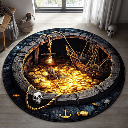 Sunken Treasure Pit WN2909057CL Quilted Round Mat