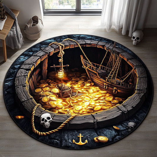 Sunken Treasure Pit WN2909057CL Quilted Round Mat