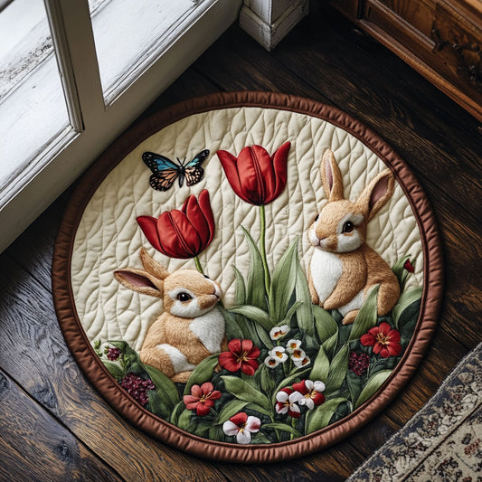 Dreamy Rabbit CM3005046CL Quilted Round Mat