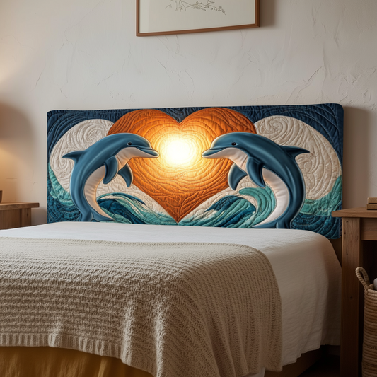 Ocean Lovers Dolphin KL1212003CL Quilted Headboard Slipcover