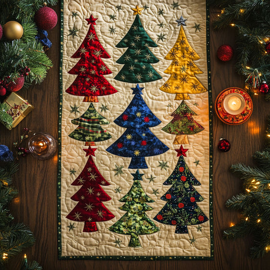 Christmas Tree Delight WN0707007CL Quilted Table Runner