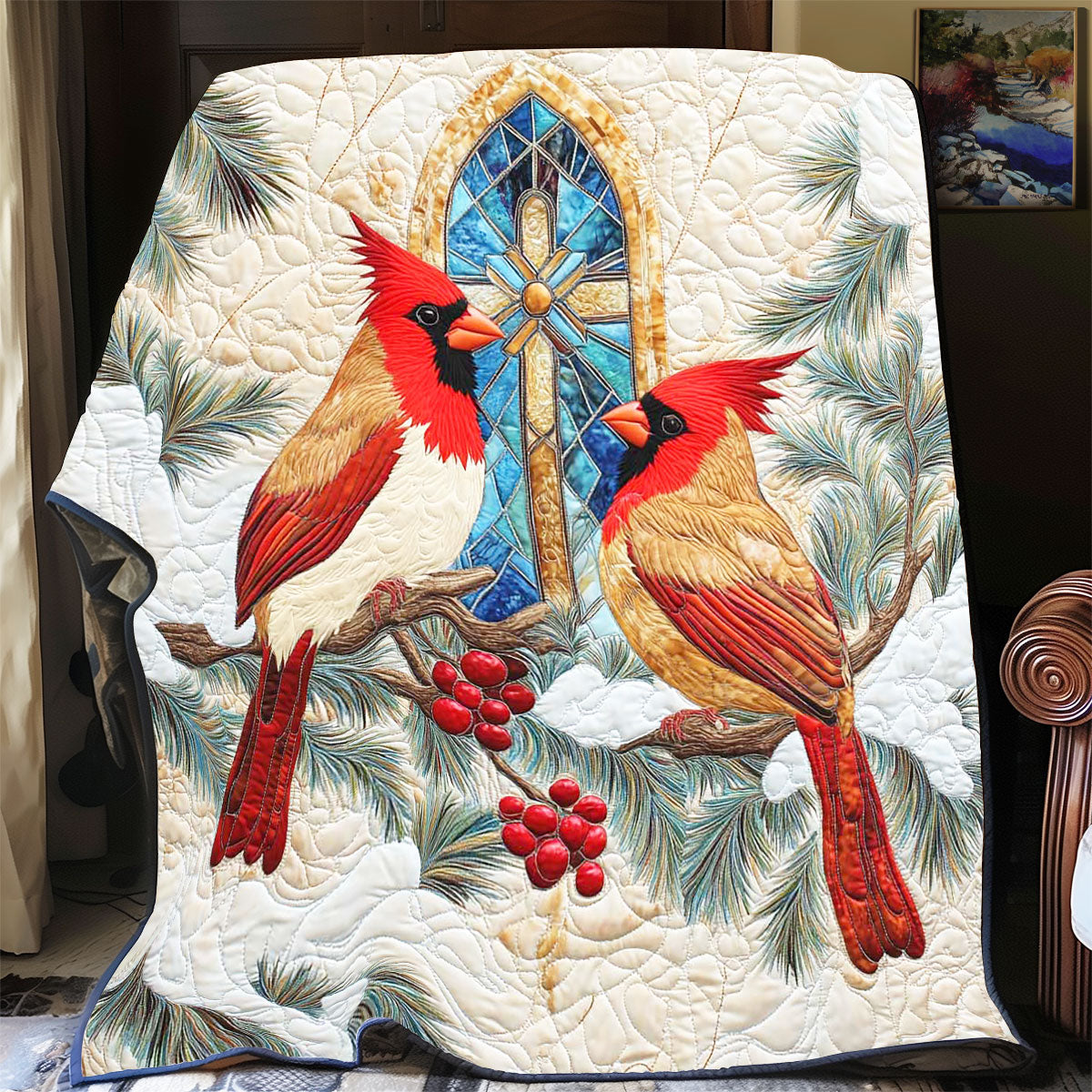 Snowfall Cardinal WP1902012CL Quilt