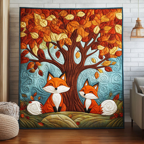 Whimsical Autumn Fox DH1709005CL Quilt
