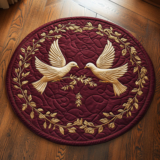 Twin Doves CP2607056CL Quilted Round Mat