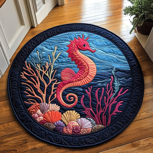Sea Bloom CP1207013CL Quilted Round Mat