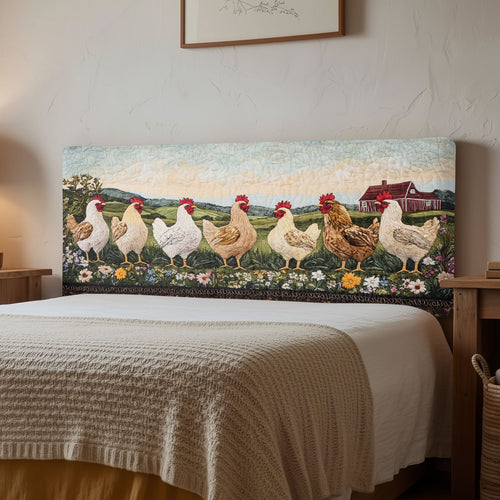 Chicken in Bloom CW2312004CL Quilted Headboard Slipcover