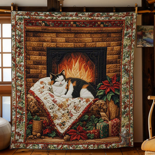 Cozy Calico Cat Hearth WN2312033CL Quilt