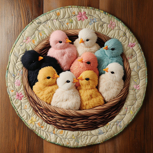Chickadee  CP2605003CL Quilted Round Mat