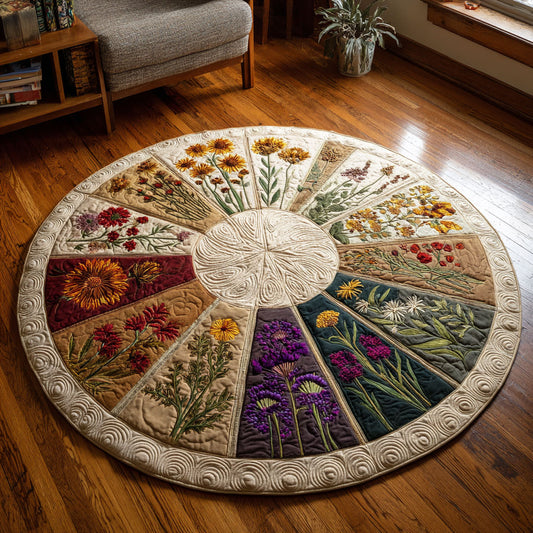Flower Wheel CW2807026CL Quilted Round Mat