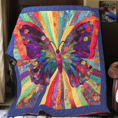 Colorful Light Ray Butterfly WY2102010CL Quilt