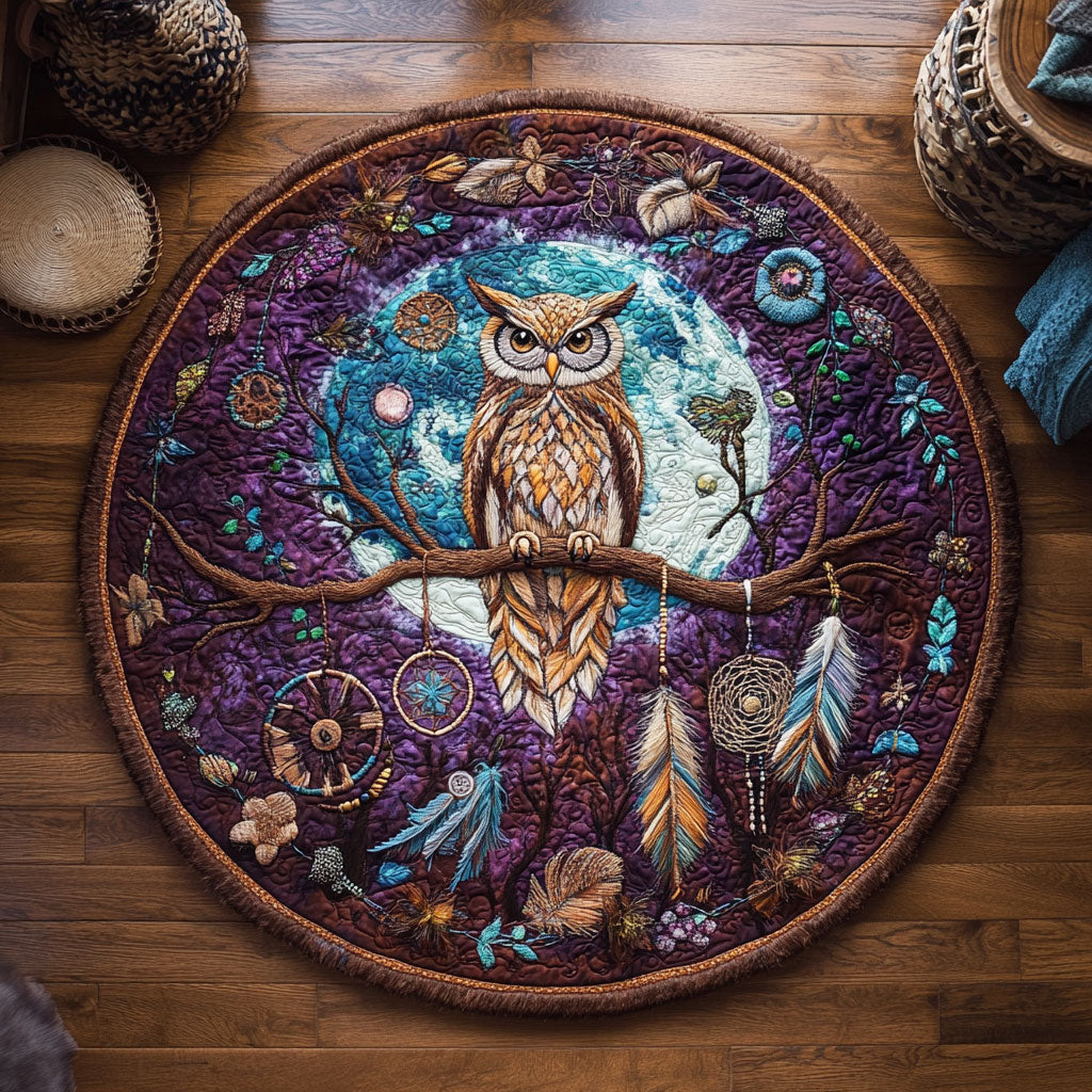 Dreamcatcher Guardian WY3006056CL Quilted Round Mat