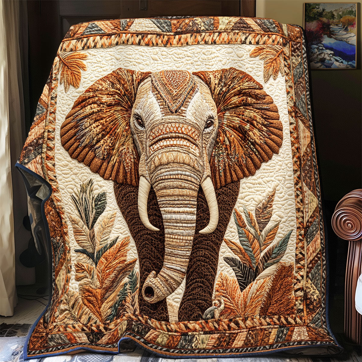 Elephant Brown WX0805015CL Quilt