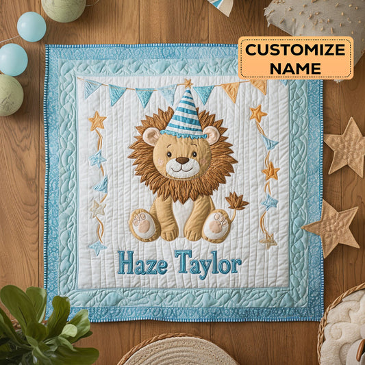 Party Lion WN2907075CL Personalized Baby Quilt