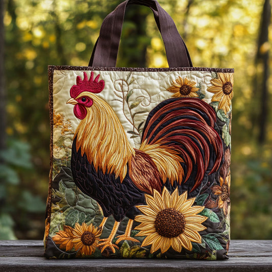 Sunlit Rooster CP0810016CL Quilted Tote Bag