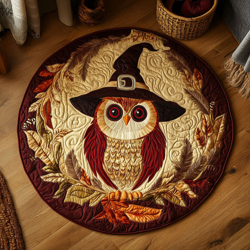 Witchy Hoot WY0107069CL Quilted Round Mat