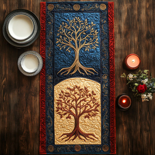 Tree of Life CW1306048CL Quilted Table Runner