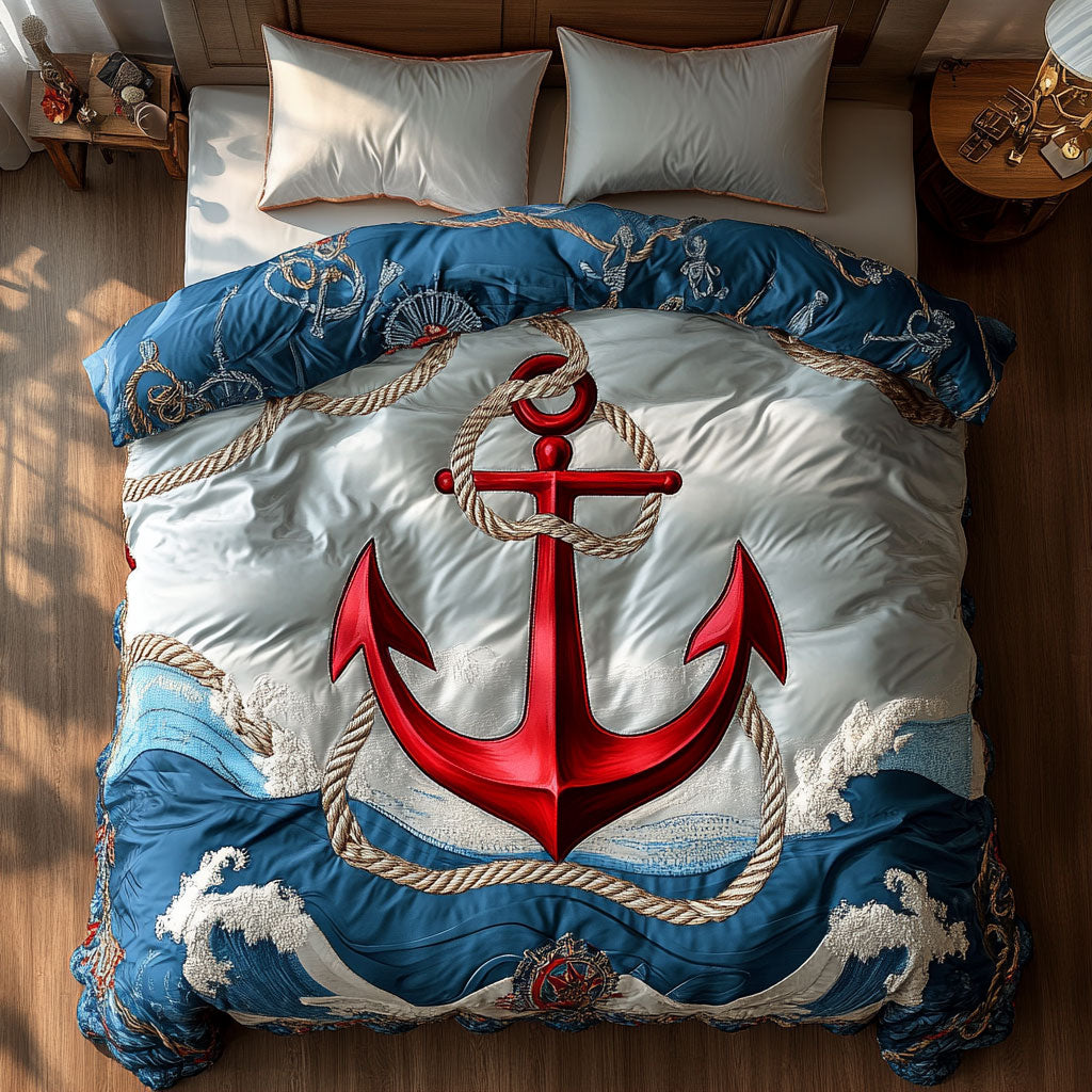 Blue Horizon Anchor WN2308019CL Duvet Cover Set