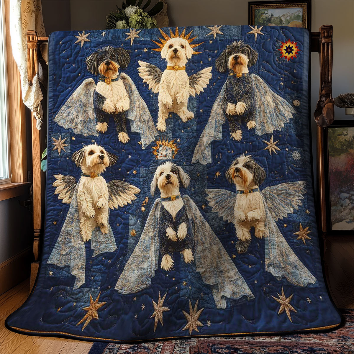 Holy Night Schnauzers WN0711014CL Quilt