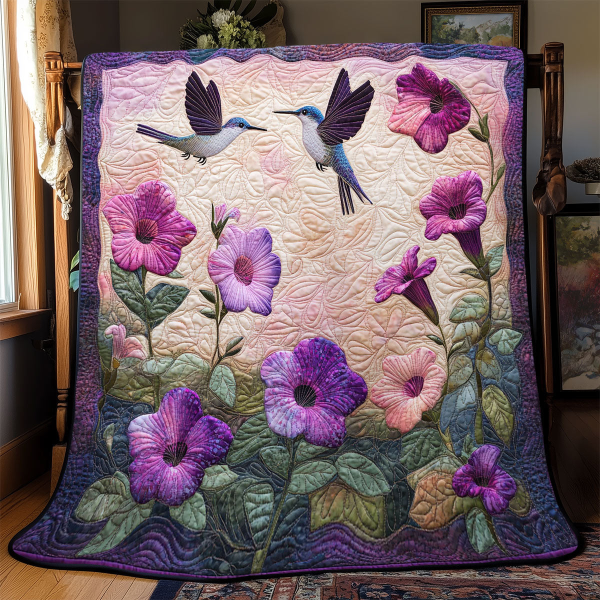 Blooming Hummingbird WJ1001004CL Quilt