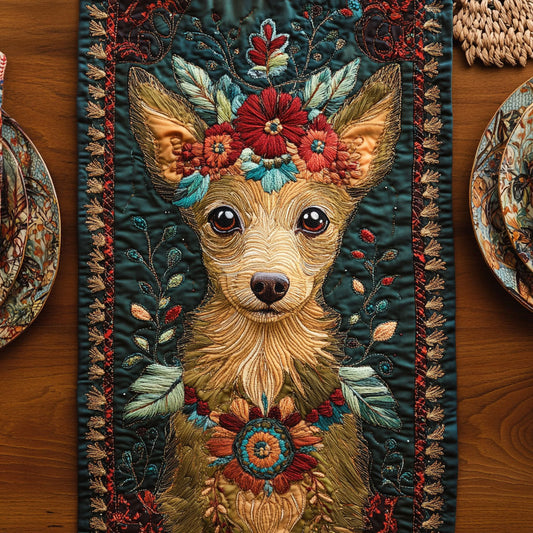 Sweetheart Dog WN1707058CL Quilted Table Runner