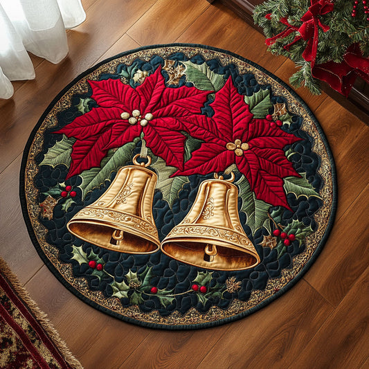 Festive Bells CW0809047CL Quilted Round Mat