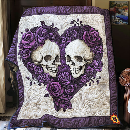 Couple Skull In Valentine WY2712017CL Quilt