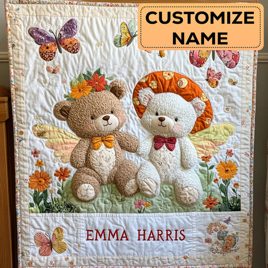 Lovely Bear Fairy CW2207045CL Personalized Baby Quilt