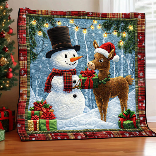 Donkey Christmas Snowman CW1111028CL Quilt