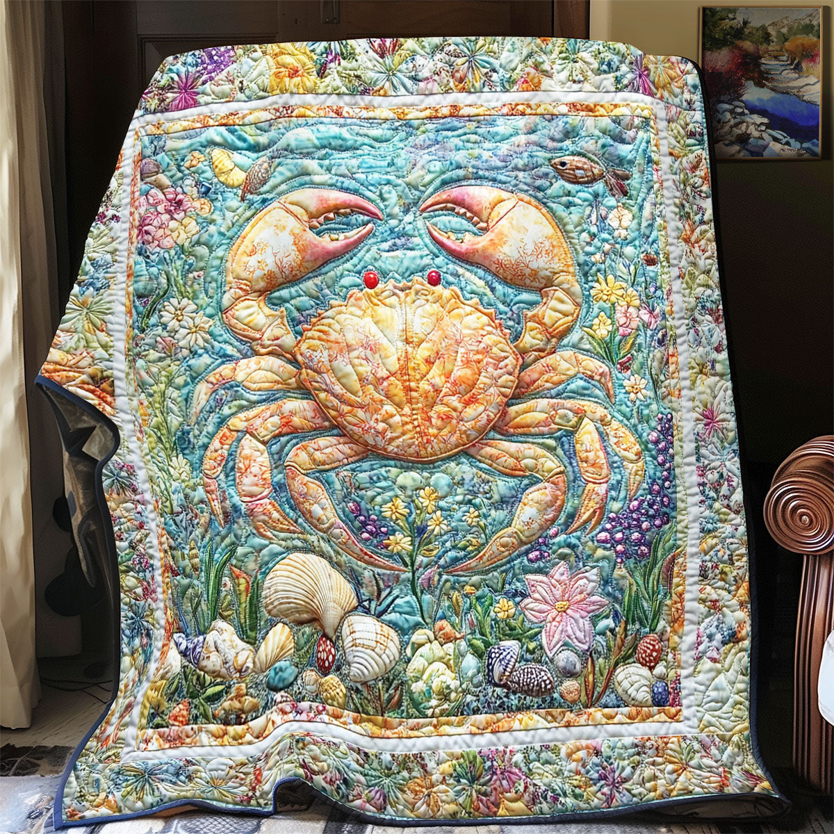 Beautiful Crab In Ocean WY2101042CL Quilt