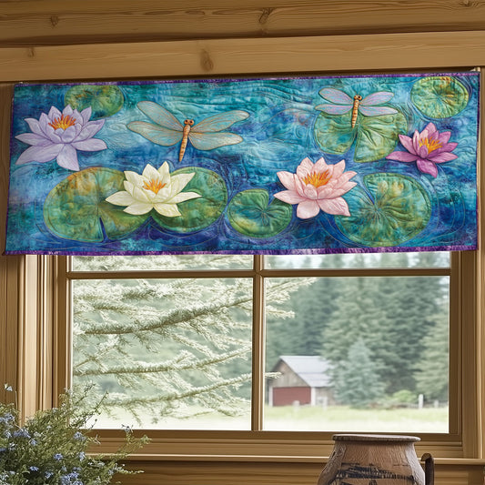 Whispering Lilies WY1407020CL Quilted Valance