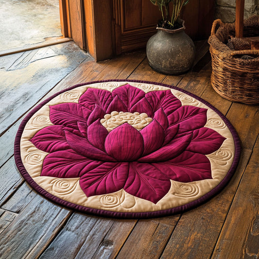 Lotus Bloom CP2807027CL Quilted Round Mat