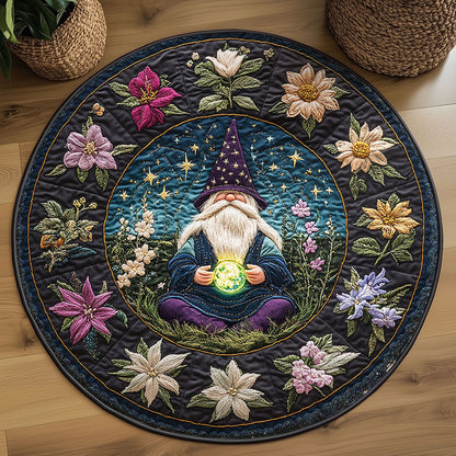 Blooming Gnome WN2208008CL Quilted Round Mat